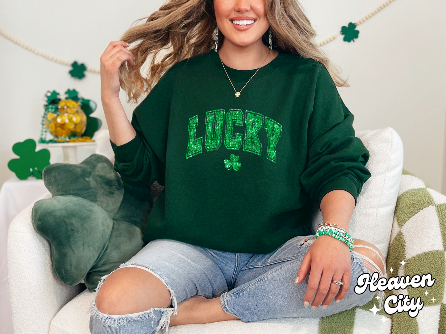 Glitter Lucky Sweatshirt