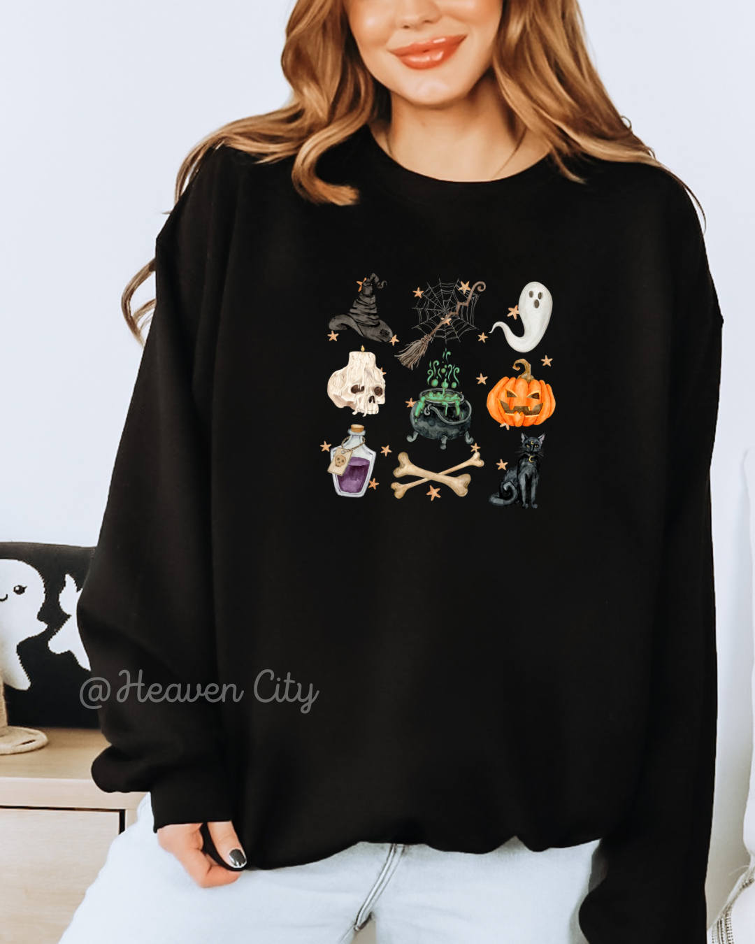 Spooky Collage Crewneck