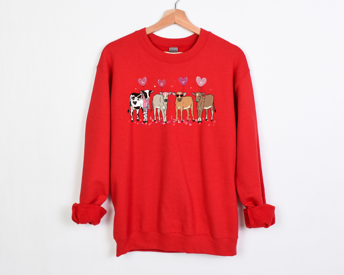 Valentines Cows Sweatshirt