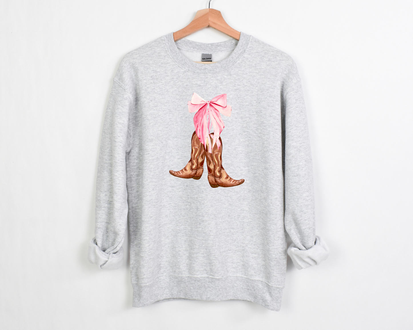 Cowgirl Boots Coquette Sweatshirt