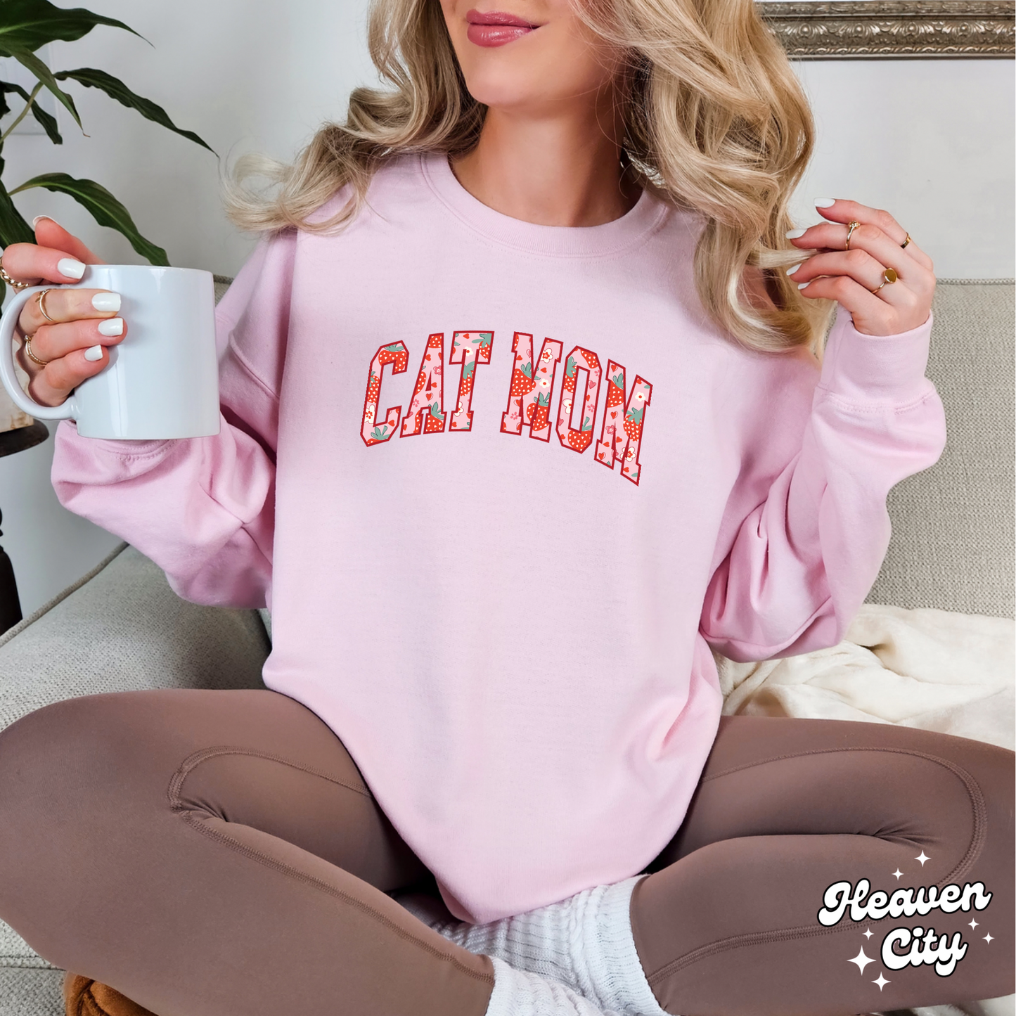 Strawberry Cat Mom Sweatshirt