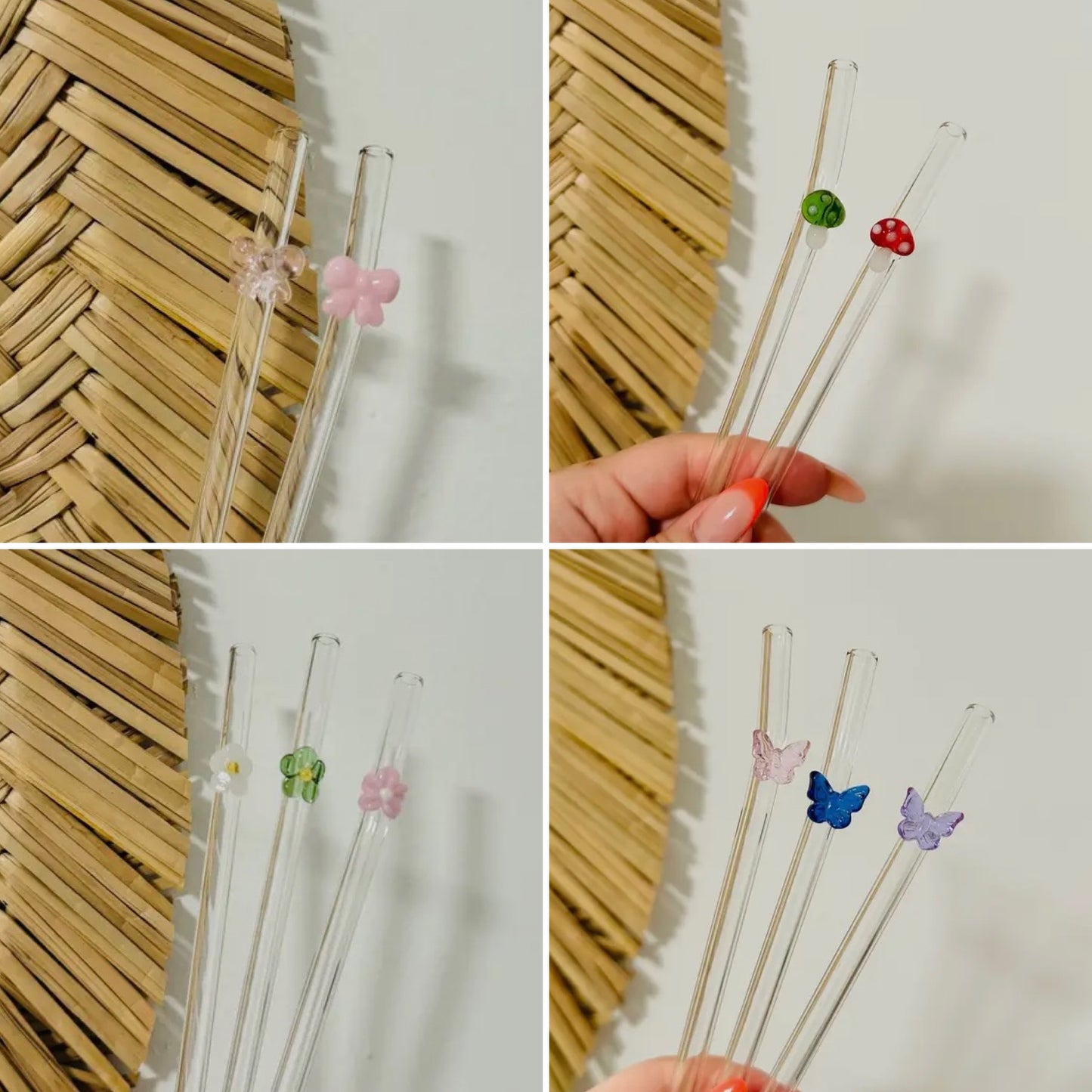 Charm Glass Straws