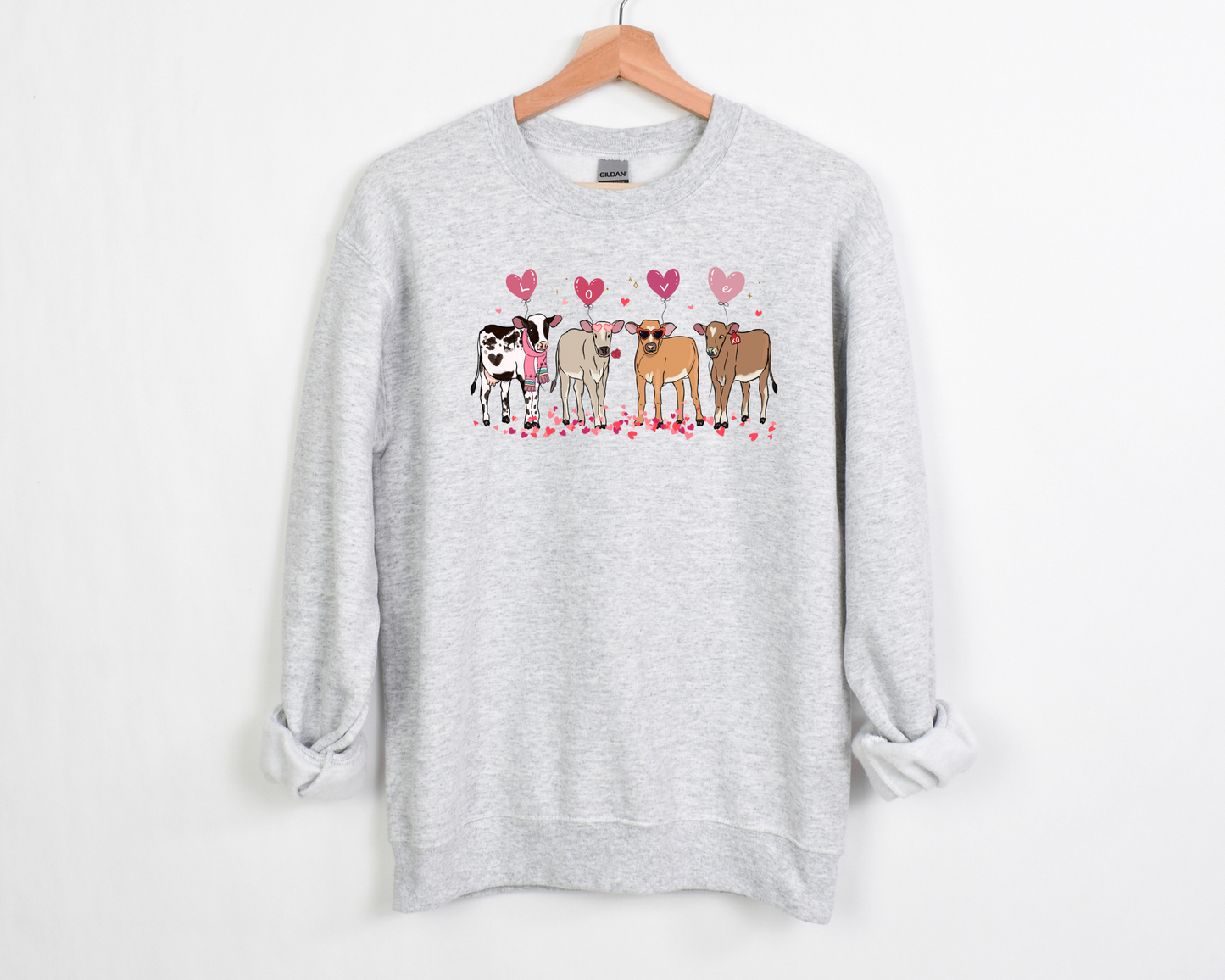 Valentines Cows Sweatshirt