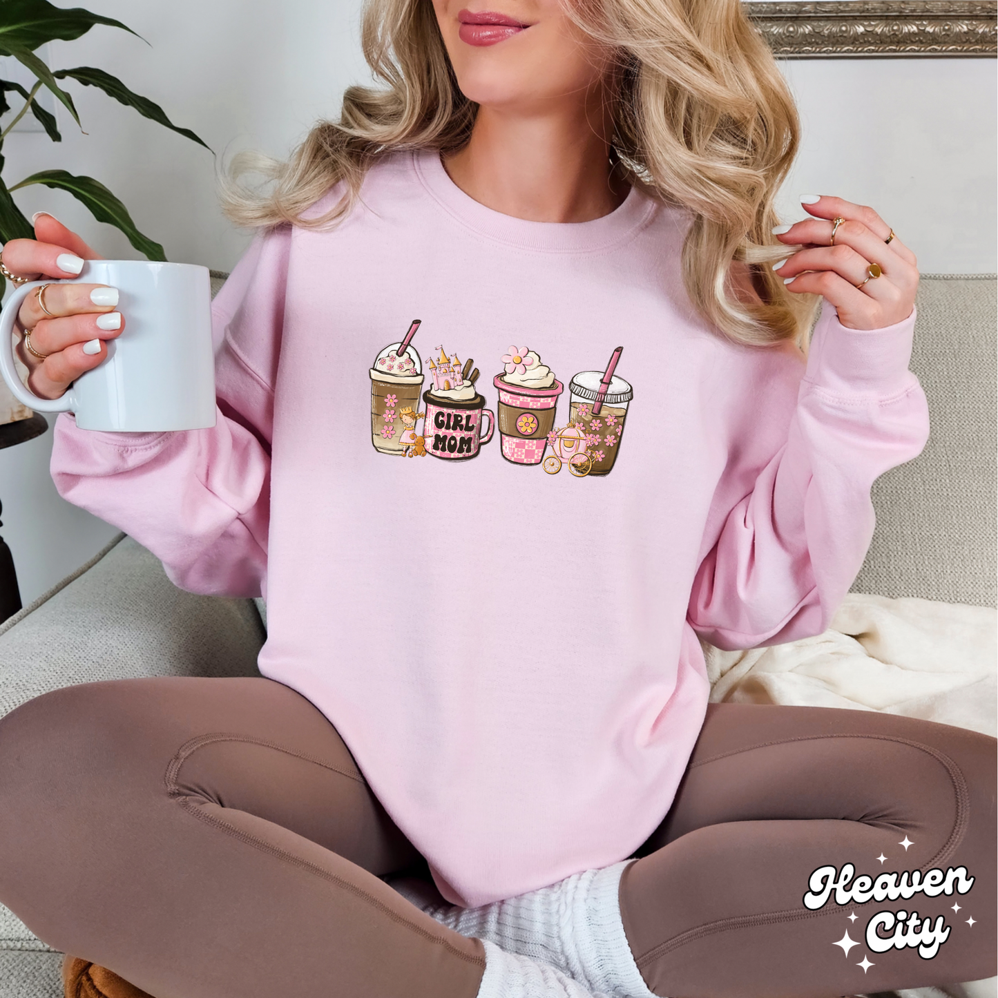 Girl Mom Coffee Sweatshirt