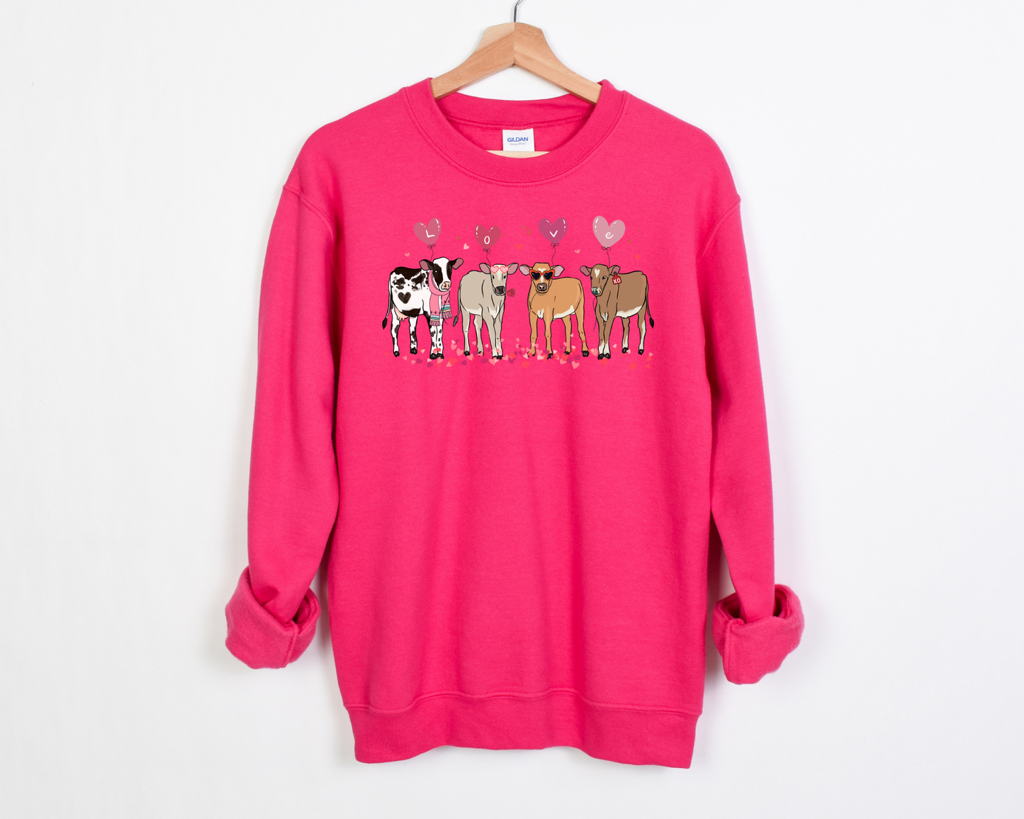 Valentines Cows Sweatshirt