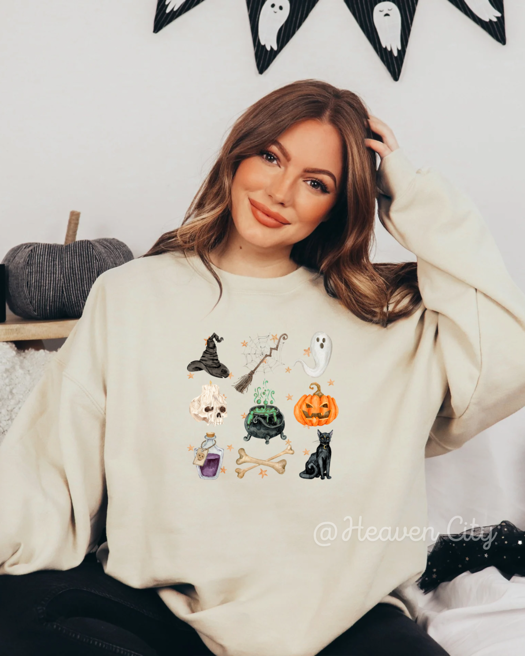 Spooky Collage Crewneck