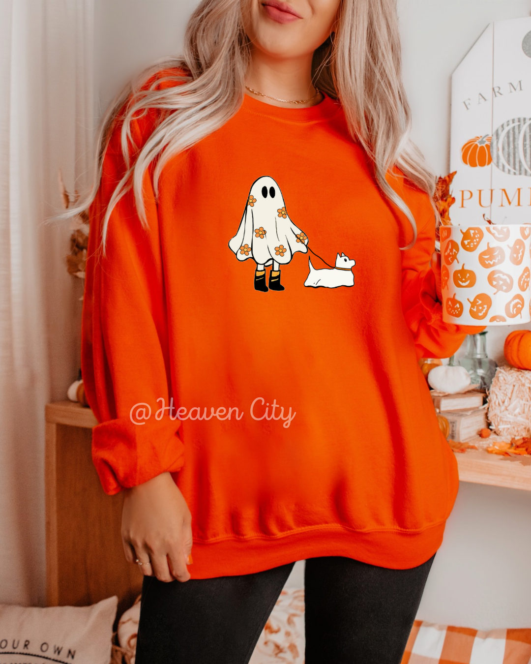 Ghost Walking Dog Crewneck