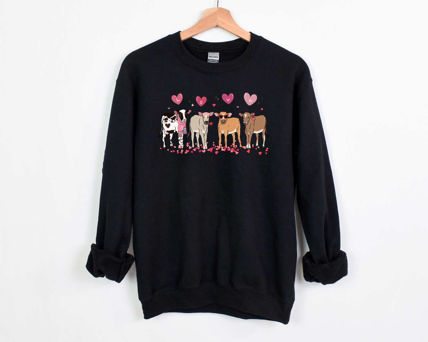 Valentines Cows Sweatshirt