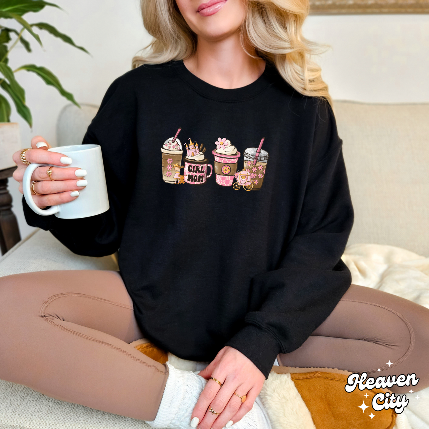 Girl Mom Coffee Sweatshirt