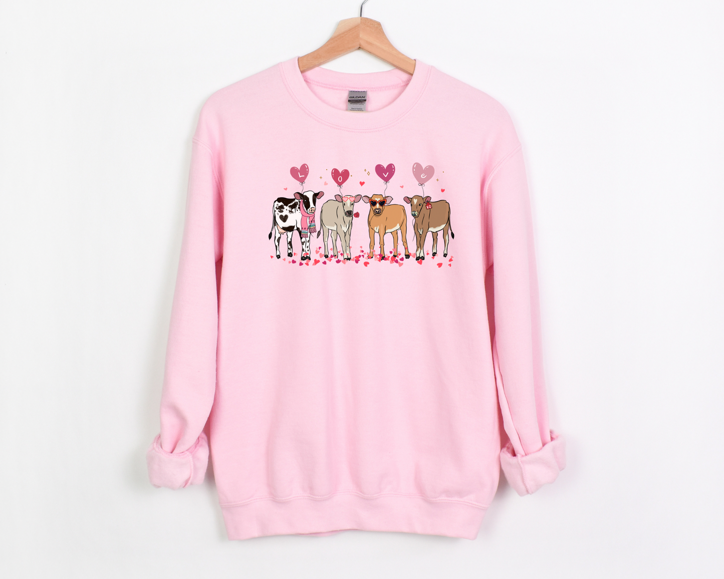 Valentines Cows Sweatshirt
