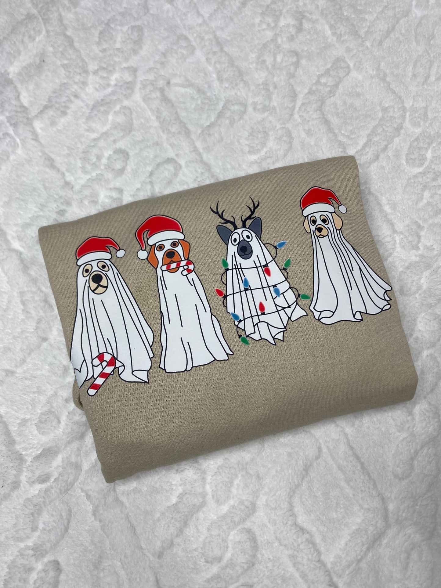 Dog Ghost Christmas Crewneck