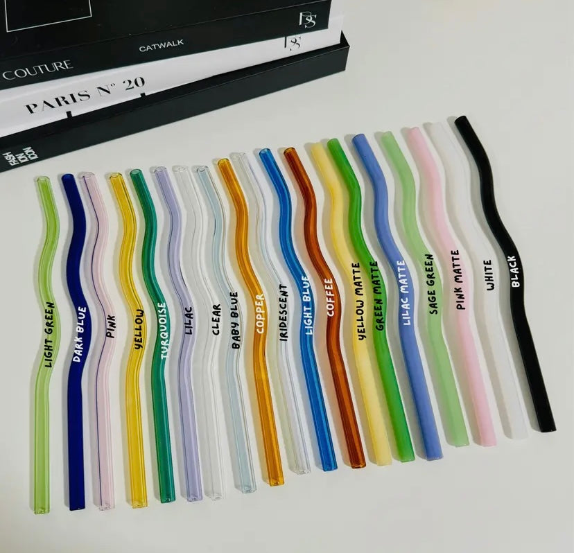 Wavy Glass Straws