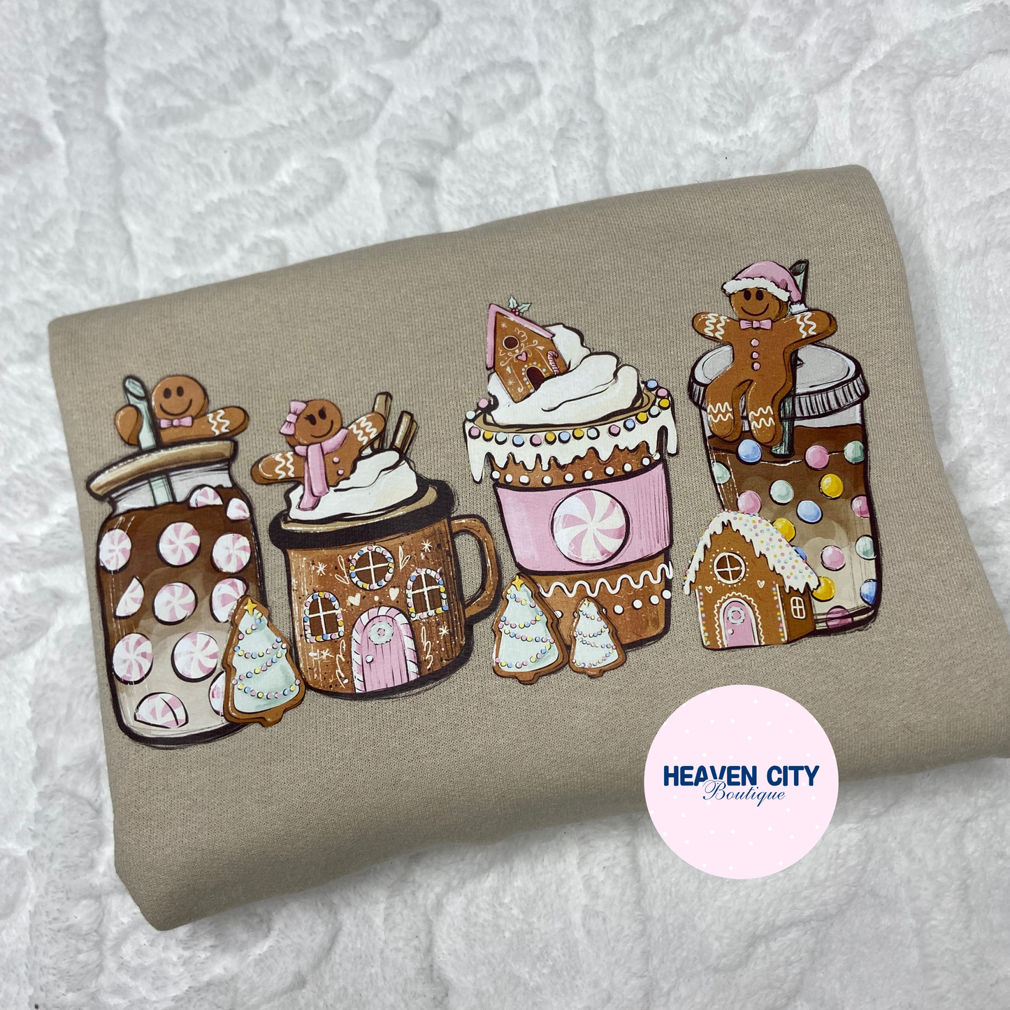 Pink Gingerbread Coffee Crewneck