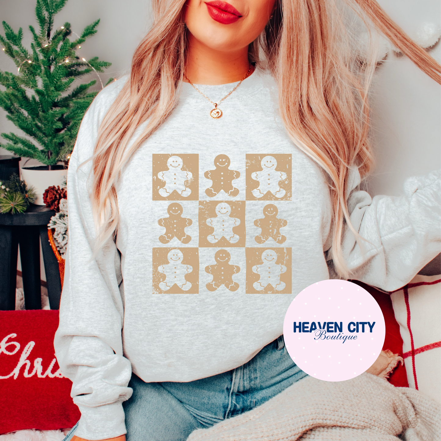 Retro Gingerbread Man Crewneck