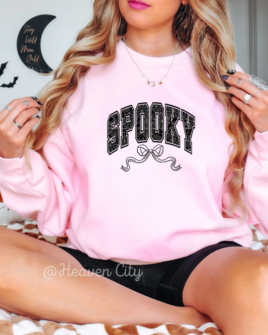Spooky Web Bow Crewneck