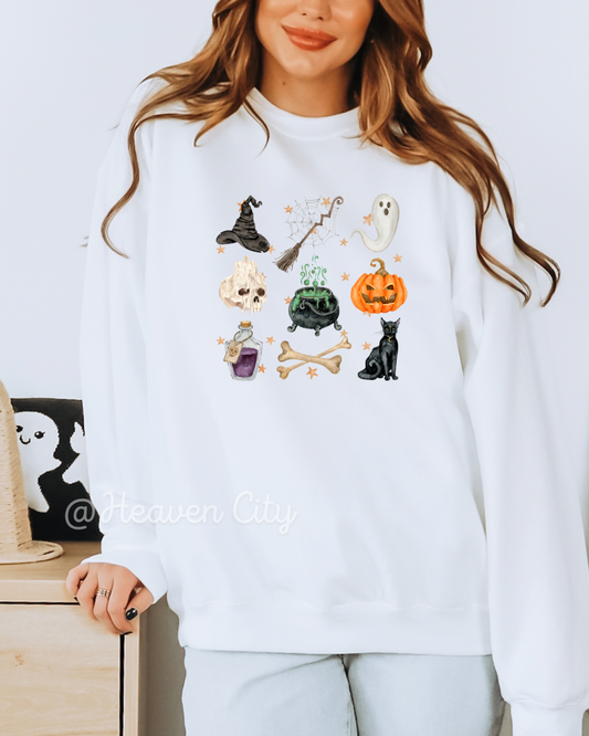 Spooky Collage Crewneck