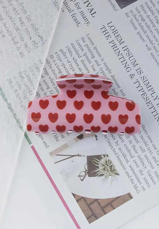 Mini Hearts Claw Clip