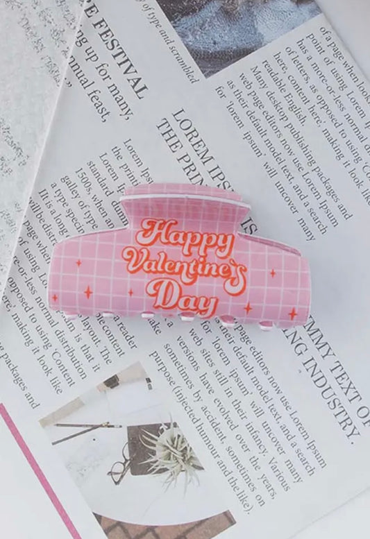 Happy Valentine’s Day Claw Clip